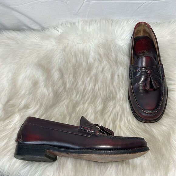 Johnston & Murphy VTG Crown Aristocrat Brown Leather Tassel Loafers Sz 10.5 D/B - Picture 1 of 6